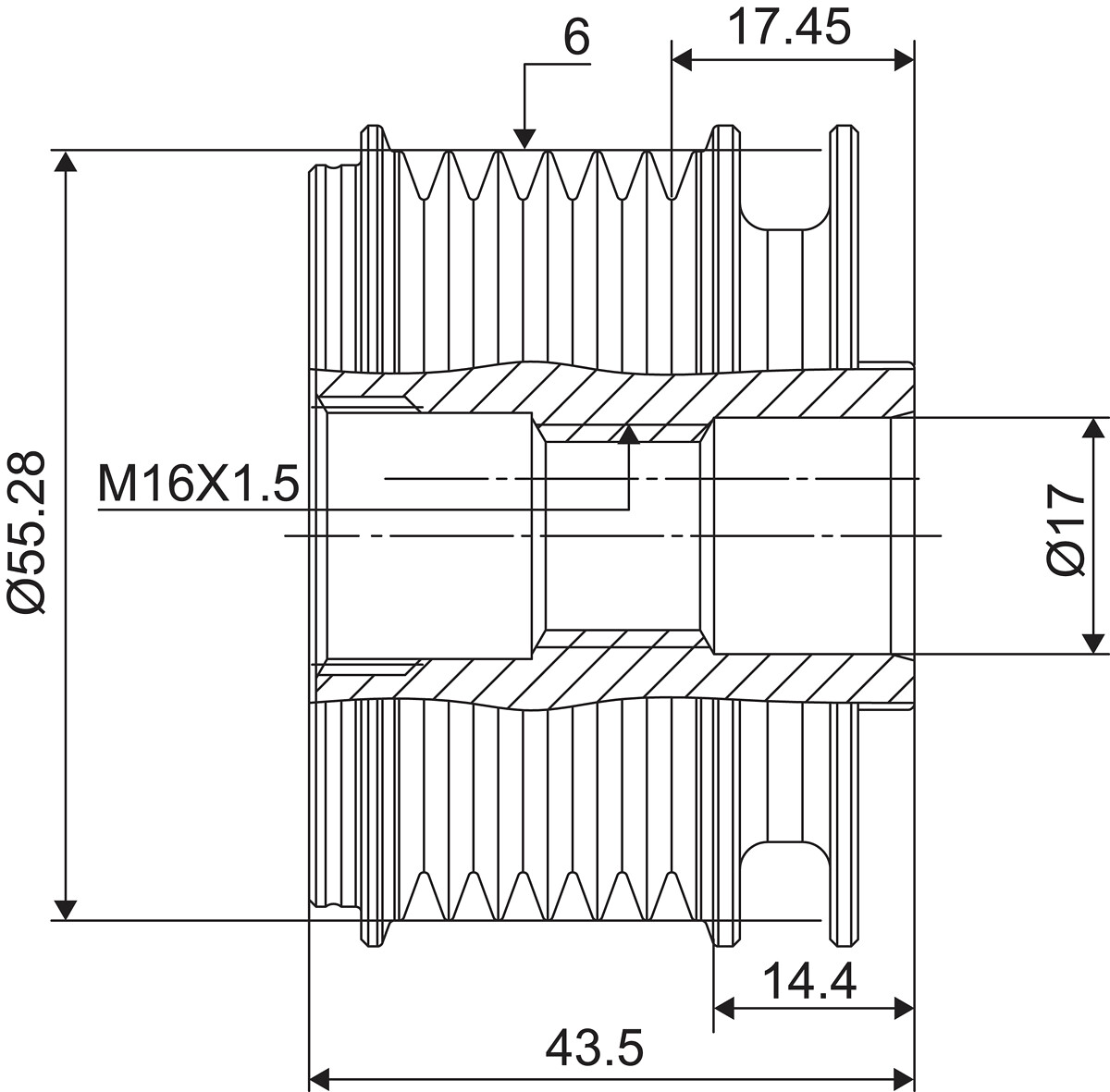 DISPOSITIVO RUOTA LIBERA ALTERNATORE